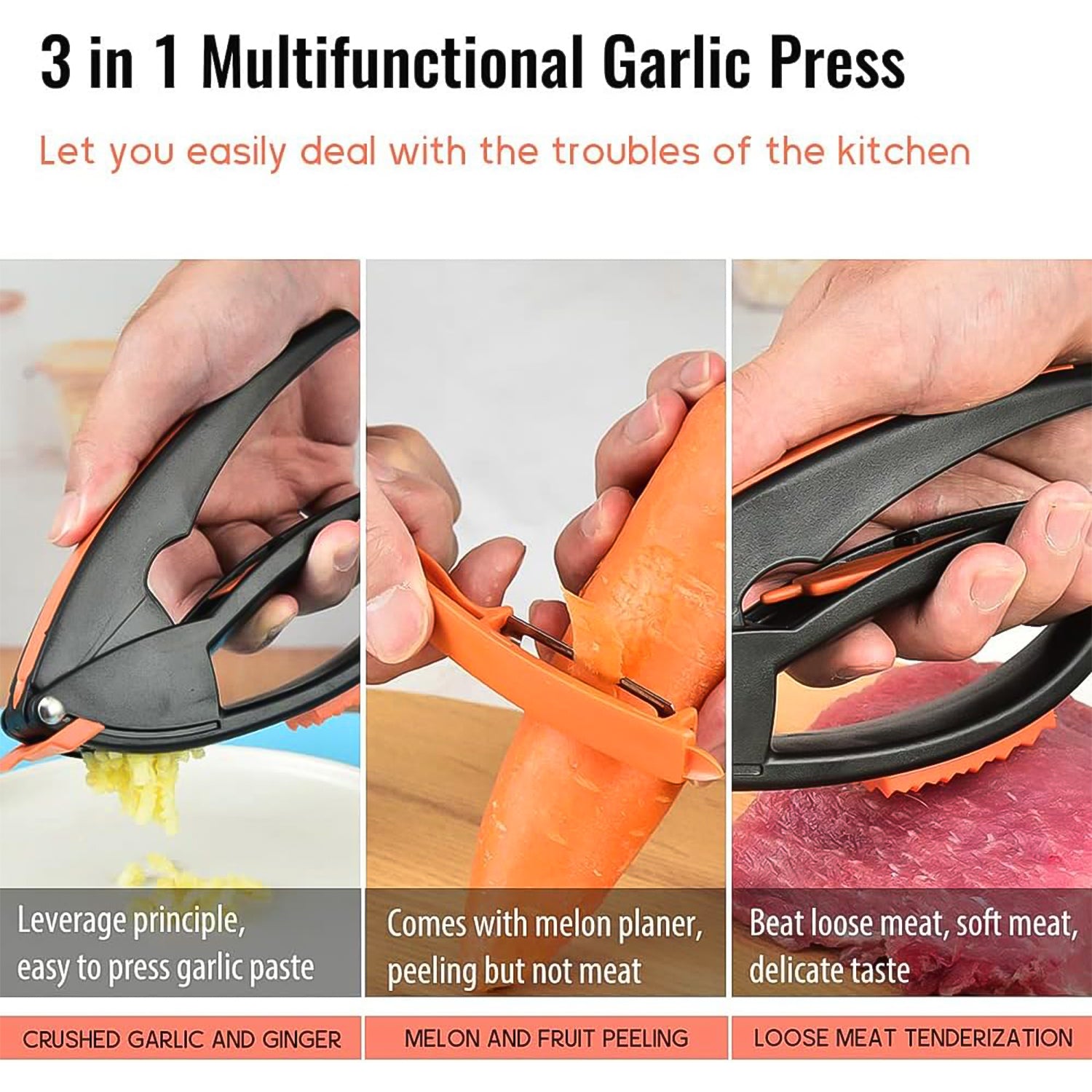 Multifunctional Garlic Press Garlic Mincing  Crushing Tool (1 Pc) Multifunctional Garlic Press Garlic Mincing  Crushing Tool (1 Pc)